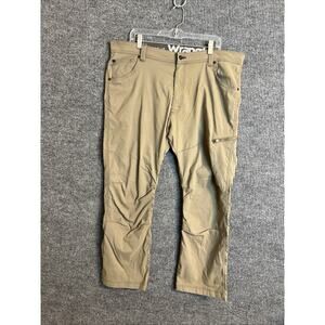 Wrangler Mens All Terrain Gear Pants Size 40 Brown Mid Rise Stretch Outdoor Work